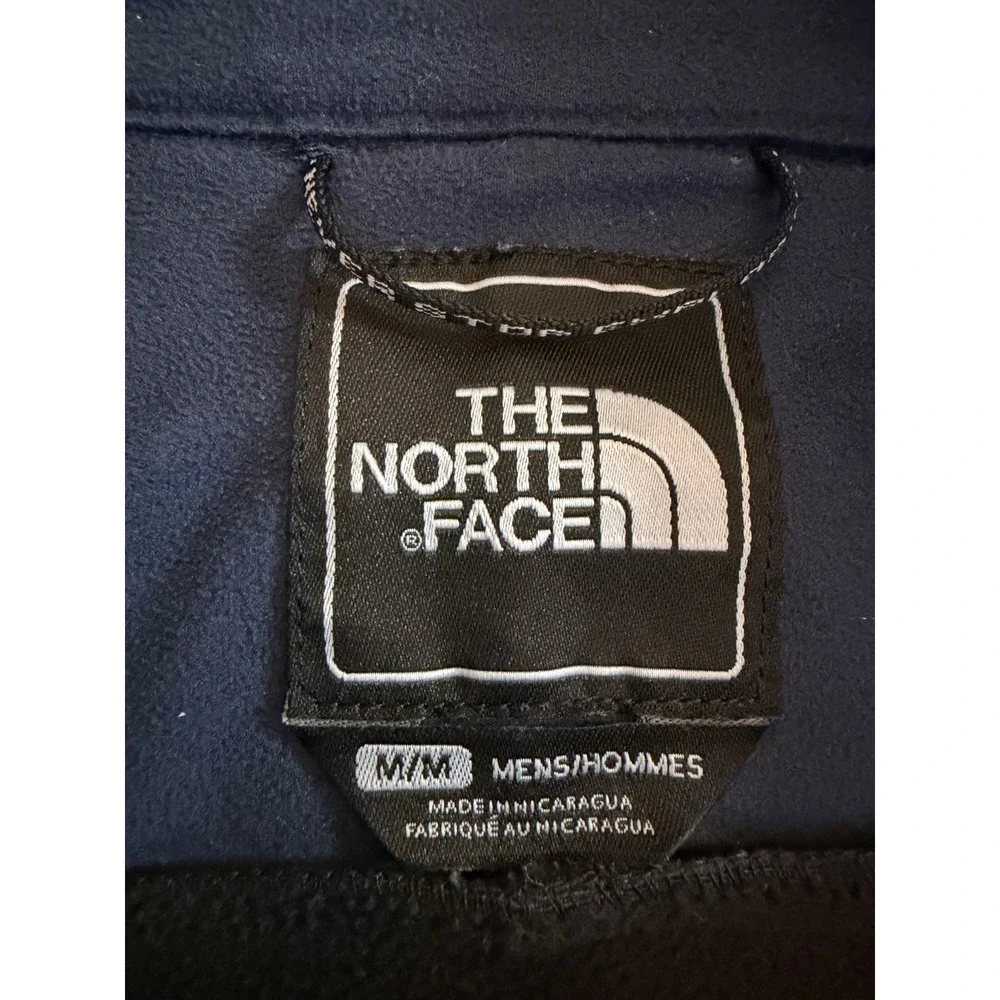 The North Face Mens Softshell Jacket‎ Blue Black Full Zip As Is Size M